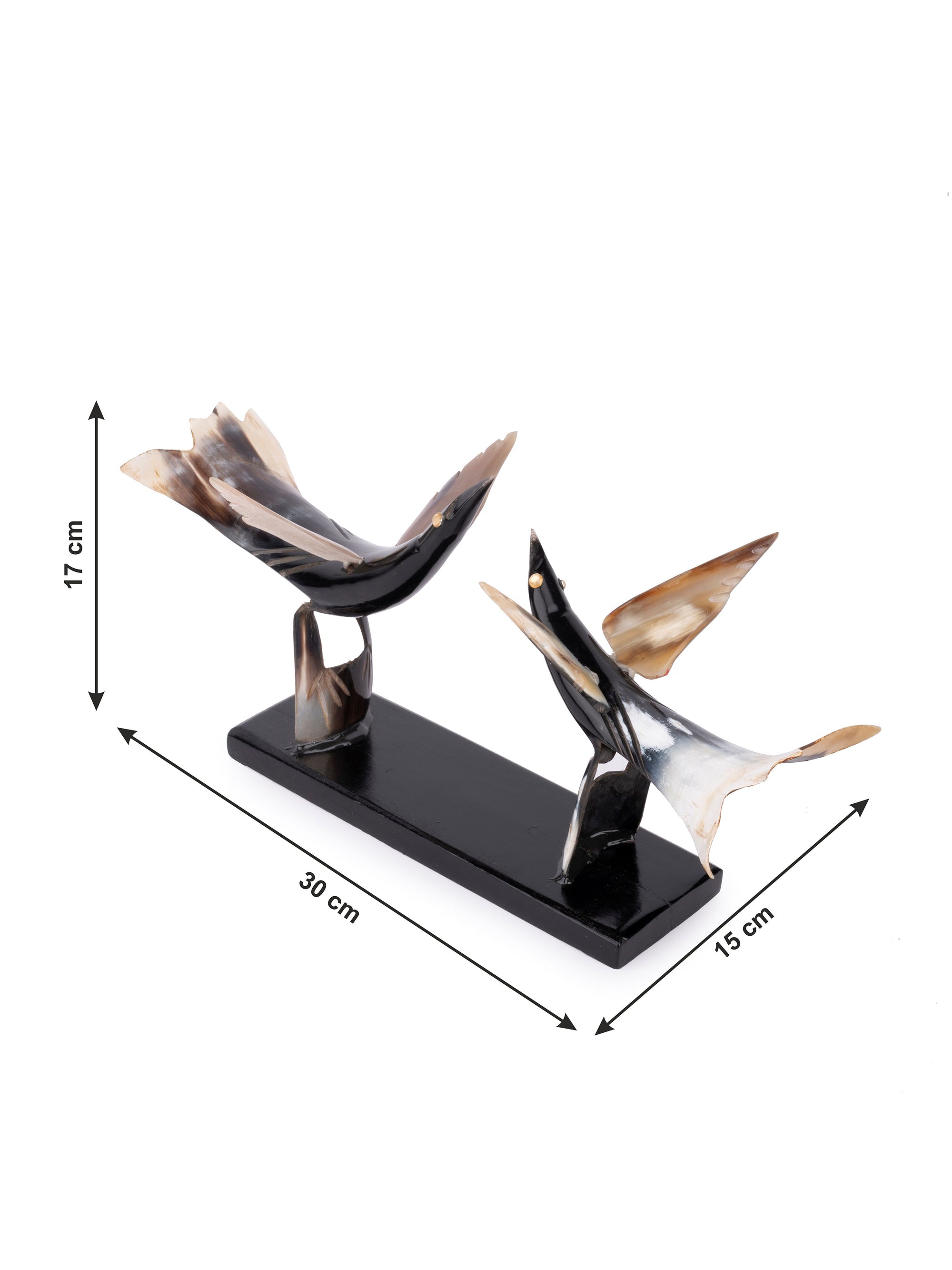 Natural Buffalo Horn Pair of Standing Birds Decorative Showpiece - The Heritage Artifacts