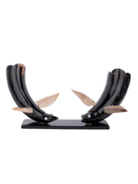 Natural Buffalo Horn Pair of Birds Feeding Decorative Showpiece - The Heritage Artifacts