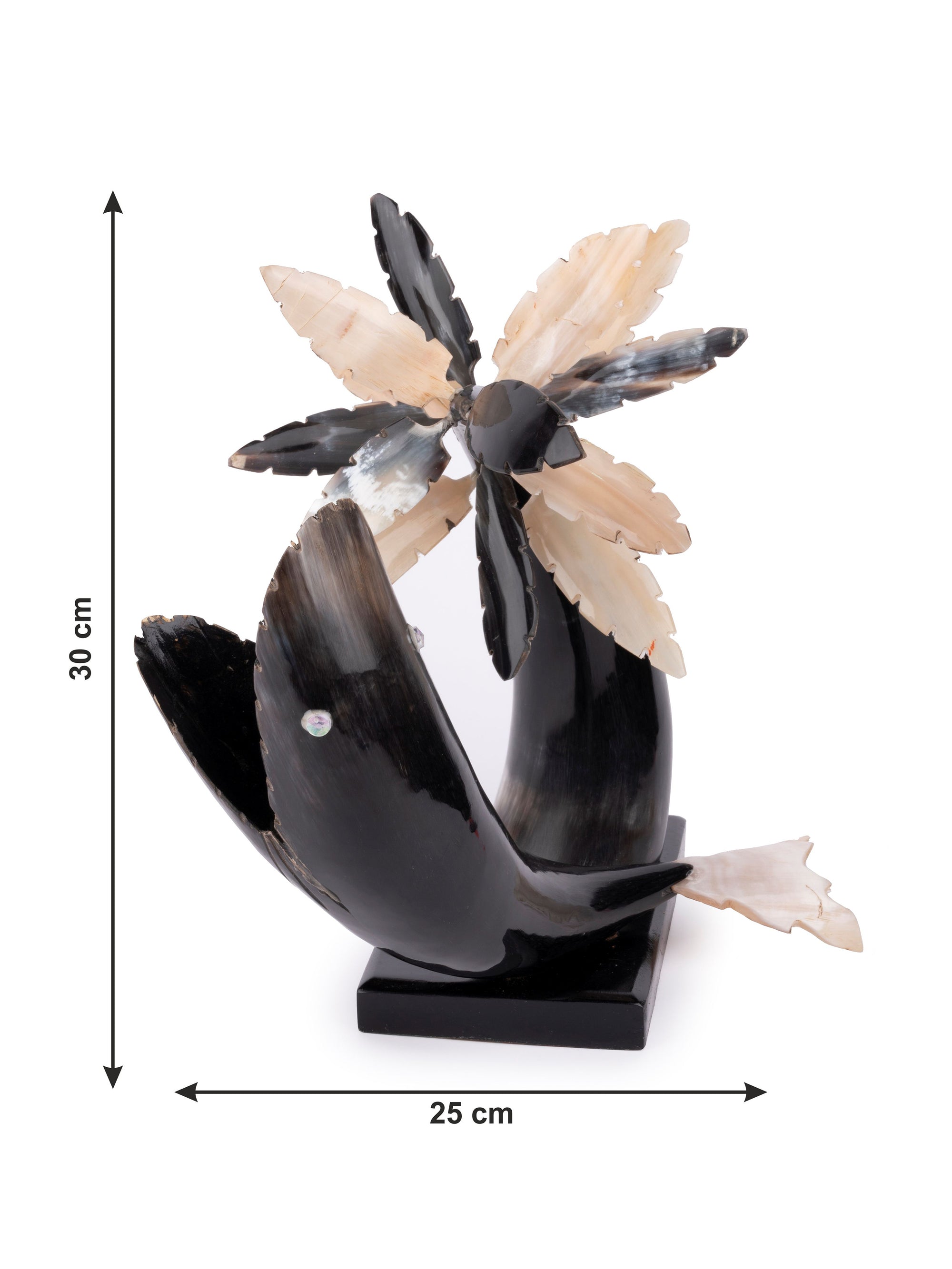 Natural Buffalo Horn Fish Decorative Showpiece - 12 inches - The Heritage Artifacts
