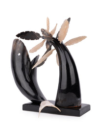 Natural Buffalo Horn Fish Decorative Showpiece - 12 inches - The Heritage Artifacts
