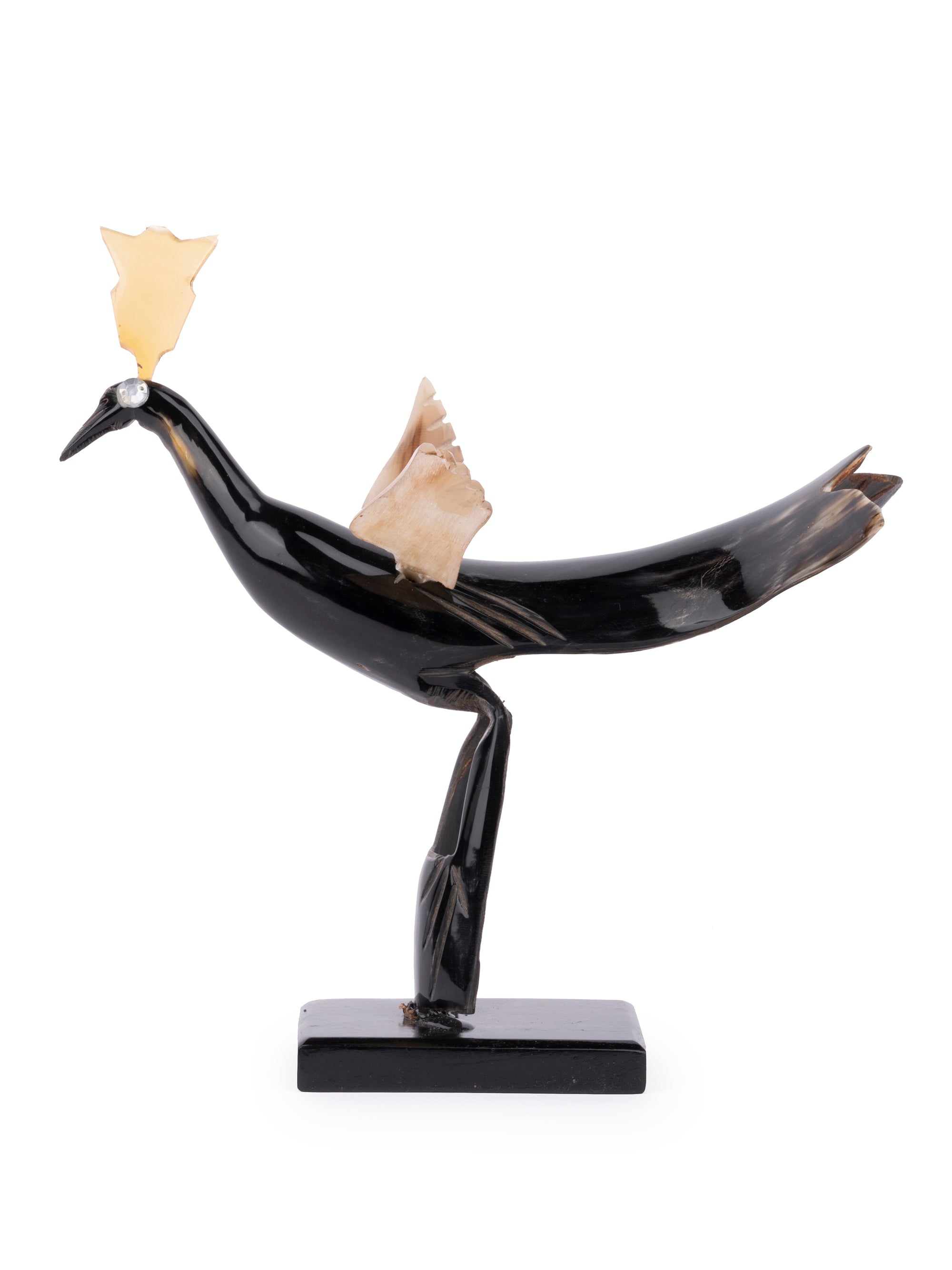 Natural Buffalo Horn Decorative Bird Showpiece - 9 inches - The Heritage Artifacts