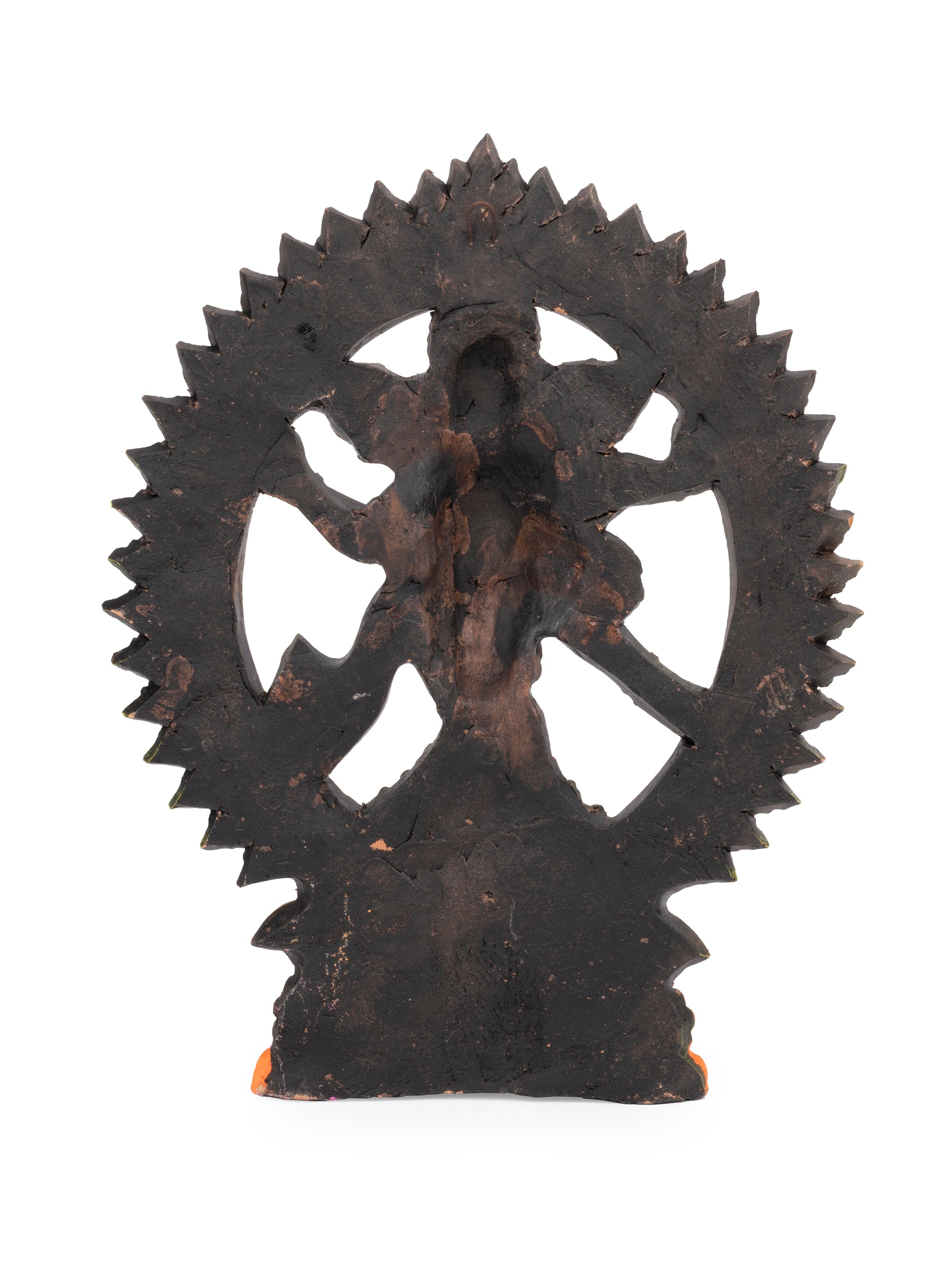 Terracotta Handmade Colorful Lord Nataraj Statue - 11 inches - The Heritage Artifacts