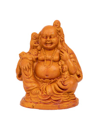 Terracotta Laughing Buddha Statue - 7 inches height - The Heritage Artifacts