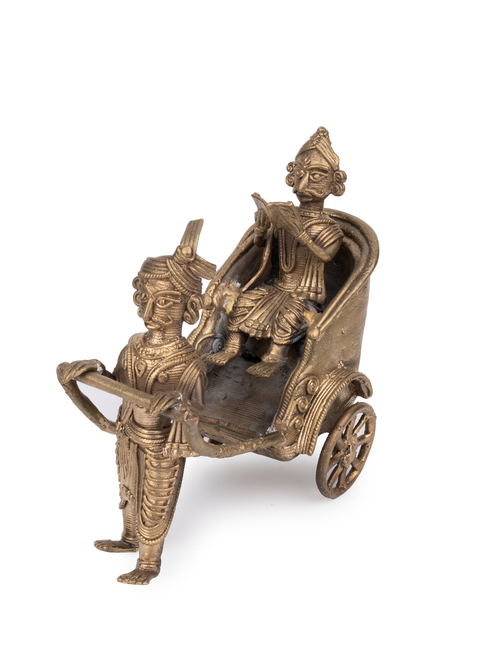 Dokra Craft Royal Rickshaw Decorative Showpiece - The Heritage Artifacts