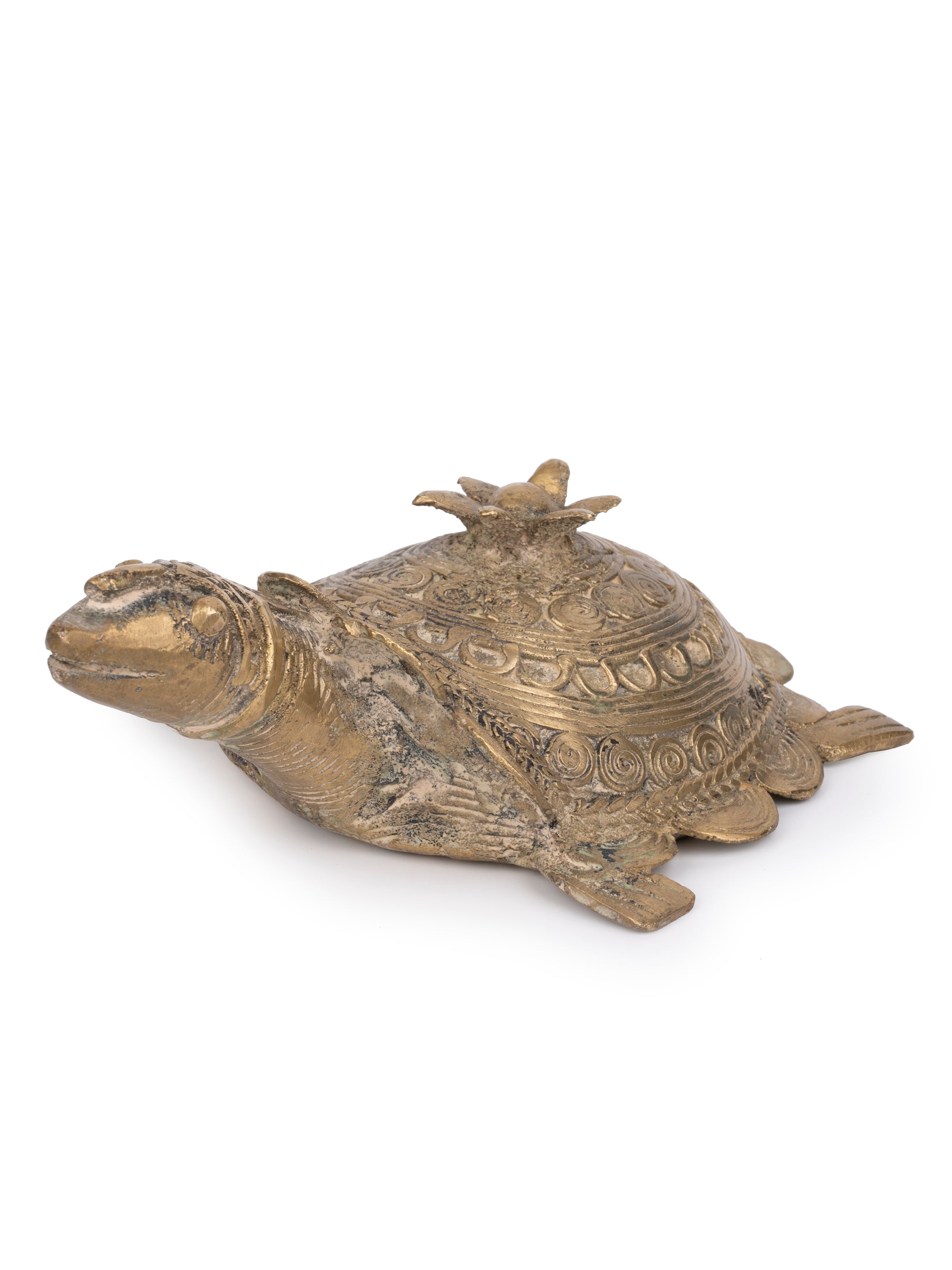 Dokra Art Tortoise figurine Decorative Showpiece made of Brass Metal - The Heritage Artifacts