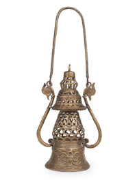Dokra Art Lantern / Hurricane Decorative Showpiece - 9 inches height - The Heritage Artifacts