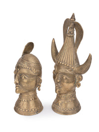Dokra Tribal Couple Madiya Madin Brass Decor Showpiece - The Heritage Artifacts