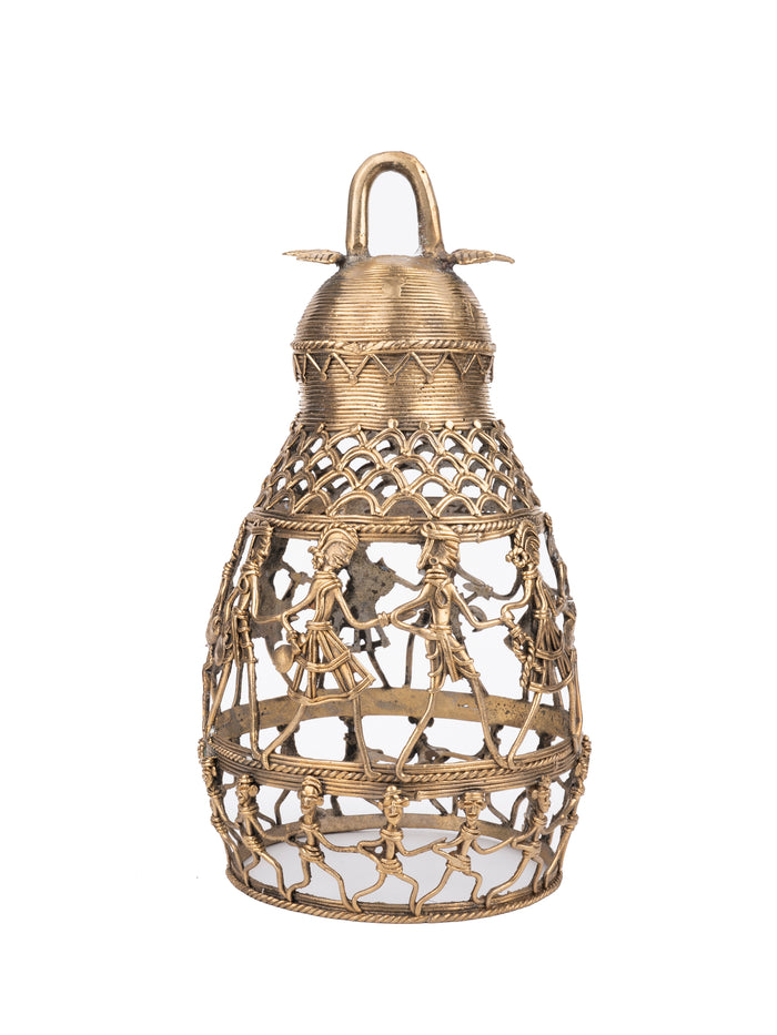 Dokra Craft Decorative Circular Hanging Lamp Shade - The Heritage Artifacts