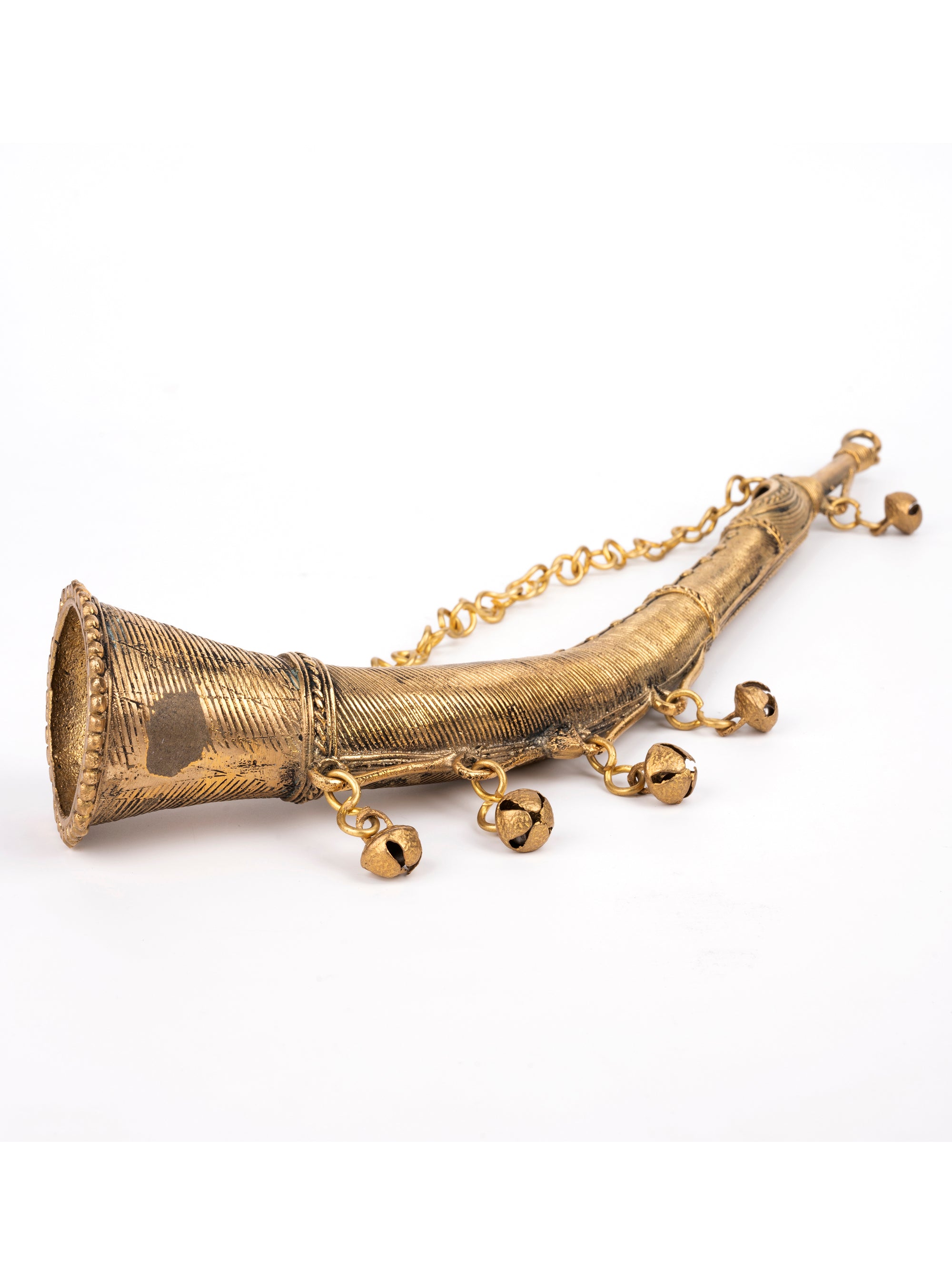 Dokra Art Musical Instrument Todi / Trumpet Hanging Showpiece - The Heritage Artifacts