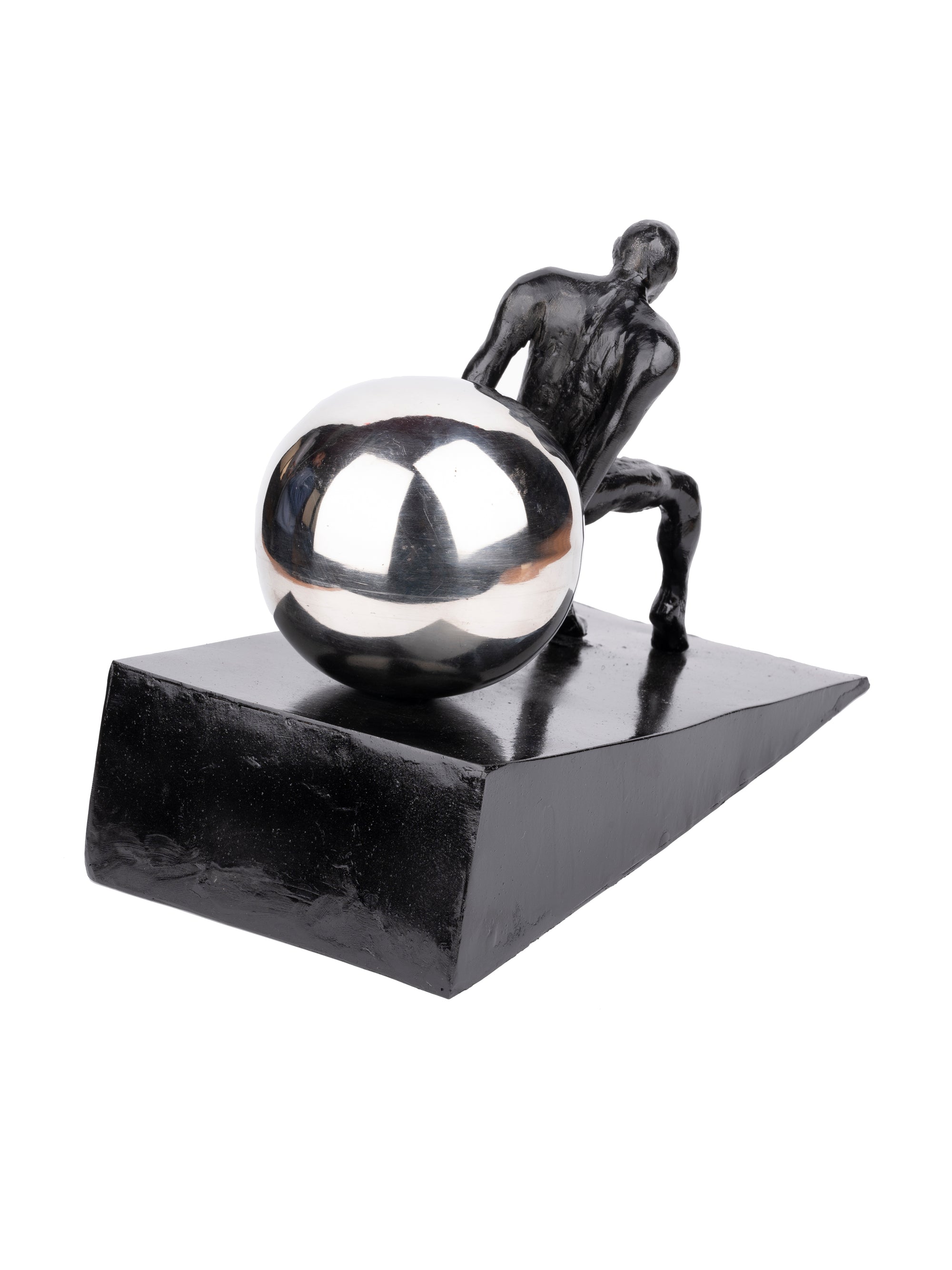 Sculpture name - THE STONE OF SISYPHUS ROLLING DOWN - The Heritage Artifacts