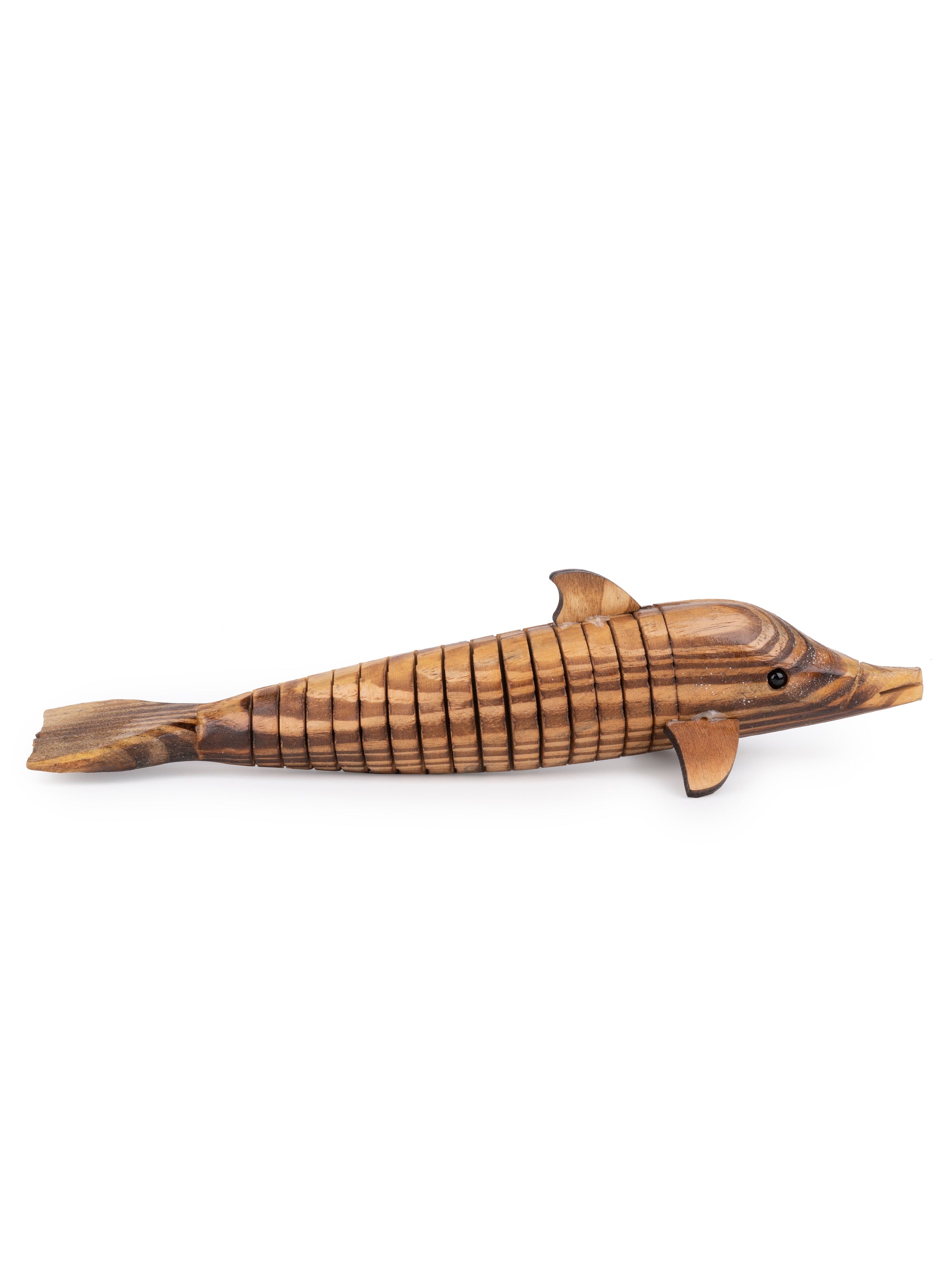 Shantiniketan Art - Wooden Dolphin Decorative Showpiece / Toy - The Heritage Artifacts