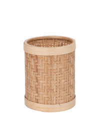 Shantiniketan Art - Bamboo Weave Pen / Pencil Stand for Home Office - The Heritage Artifacts