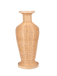 Shantiniketan Art - Bamboo Weave Flower Vase - 14 inches Height - The Heritage Artefacts