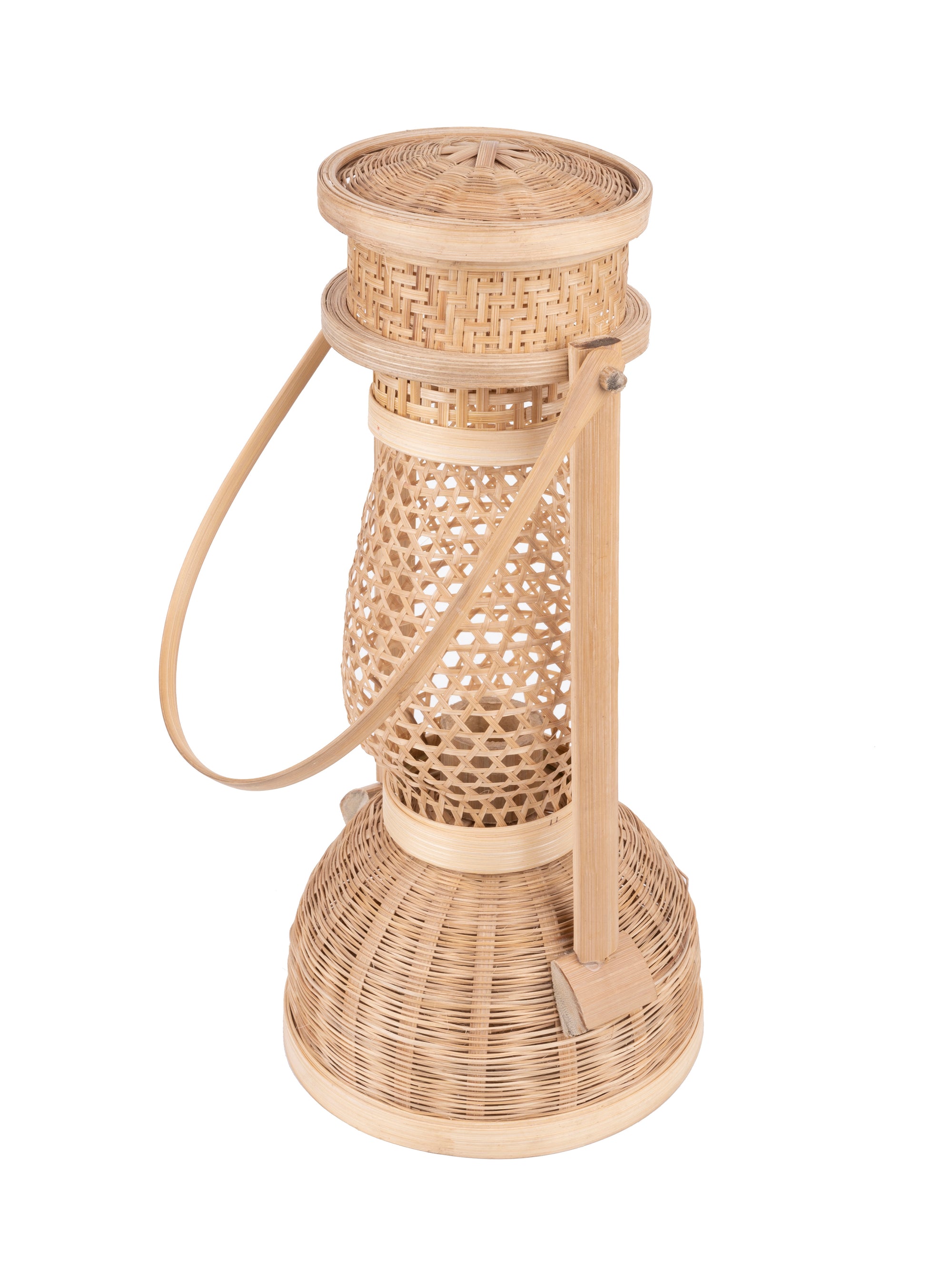 Shantiniketan Art - Bamboo Weave Lantern Decorative Showpiece - The Heritage Artifacts