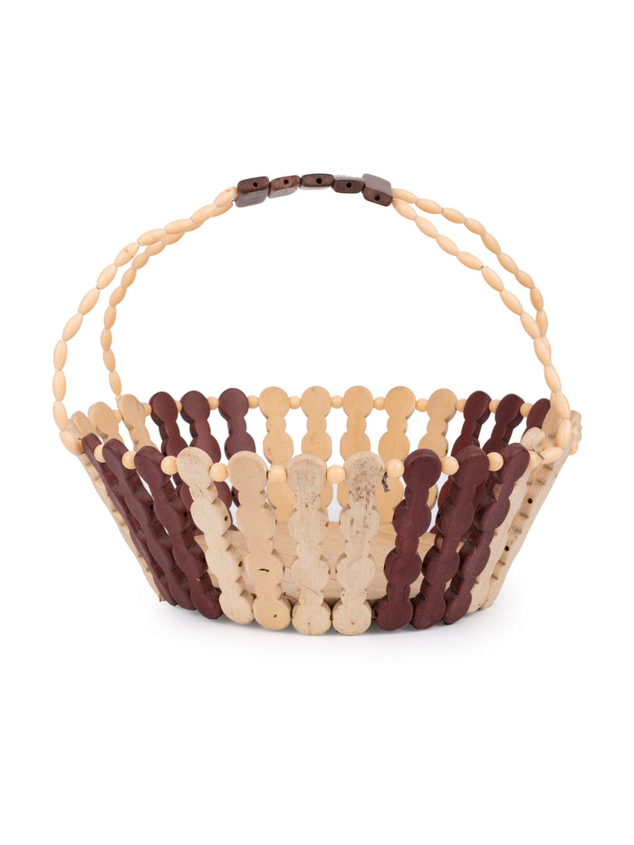 Shantiniketan Art - Bamboo Hanging Fruit Basket - The Heritage Artifacts