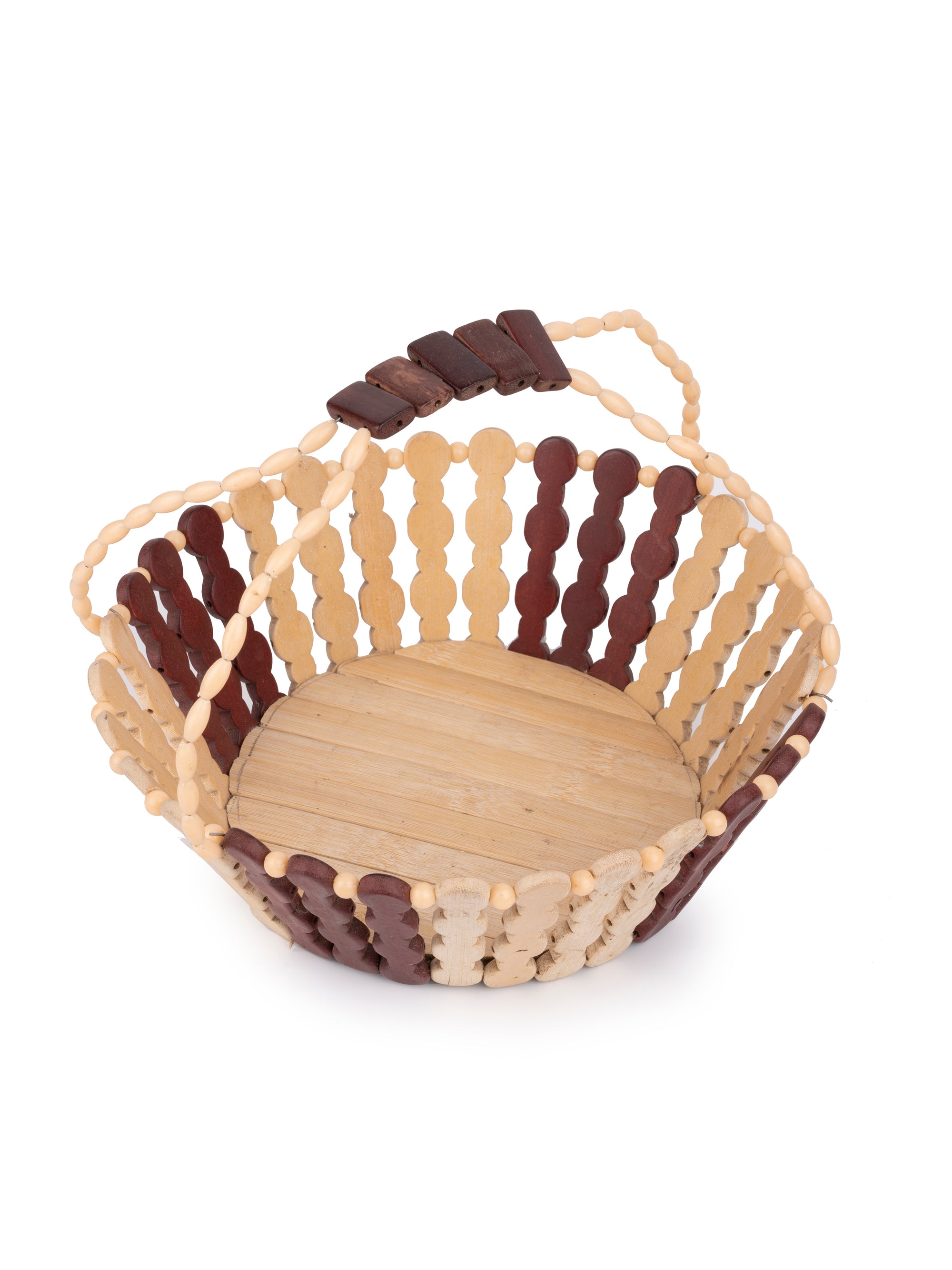 Shantiniketan Art - Bamboo Hanging Fruit Basket - The Heritage Artifacts