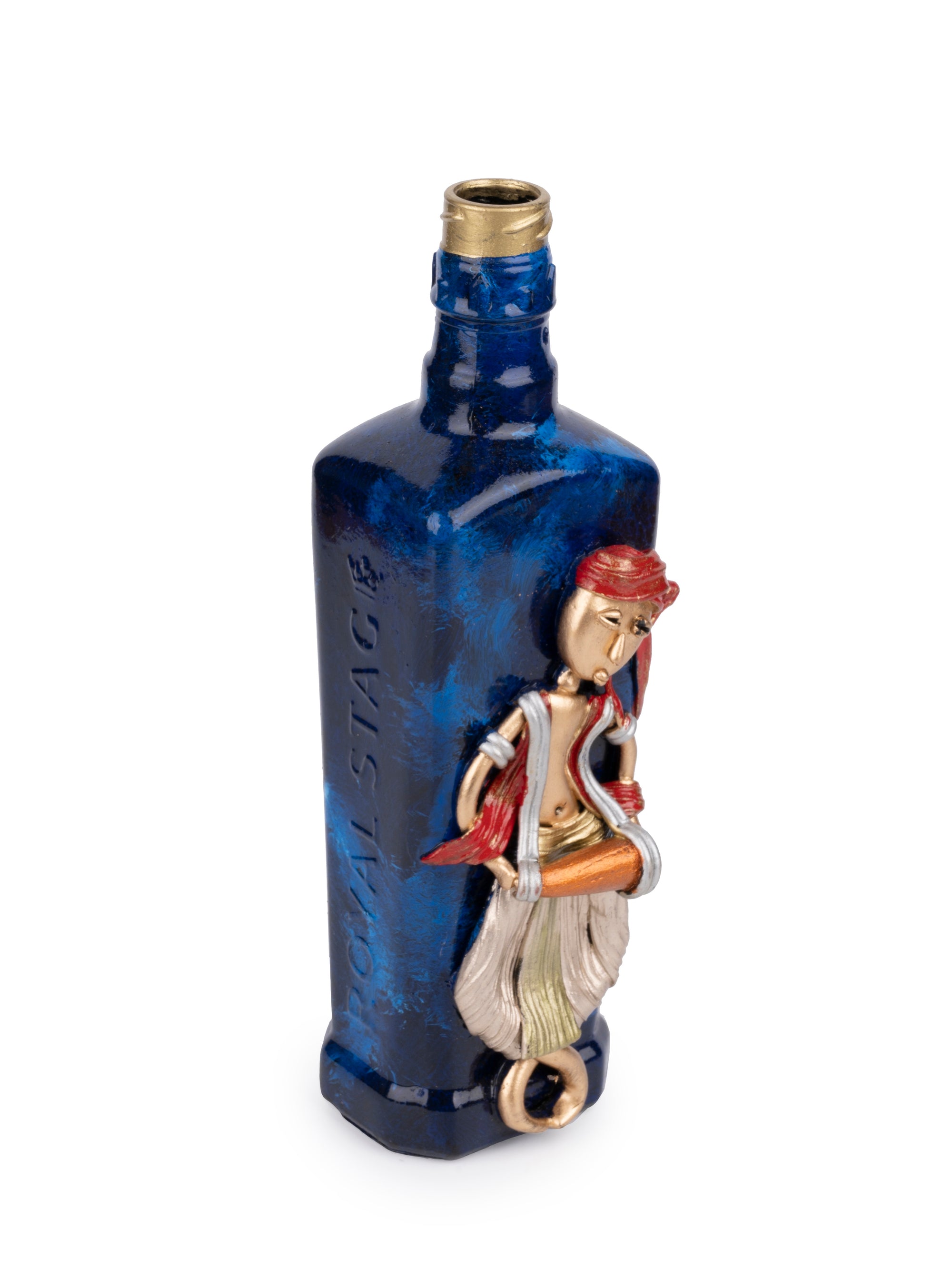 Shantiniketan Art - Resin Craft on Bottle Home Decor - The Heritage Artifacts