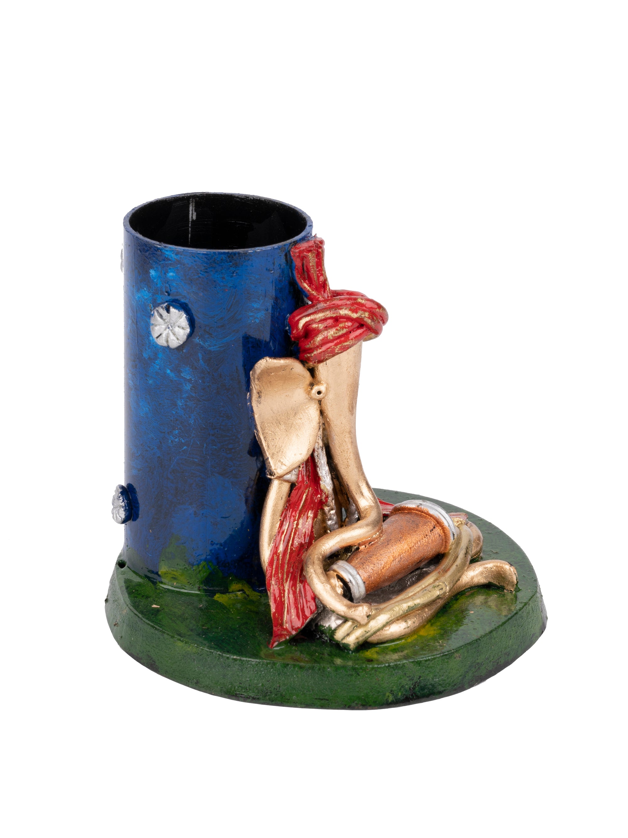Shantiniketan Art - Resin Craft Pen / Pencil Stand for Home Office - The Heritage Artifacts