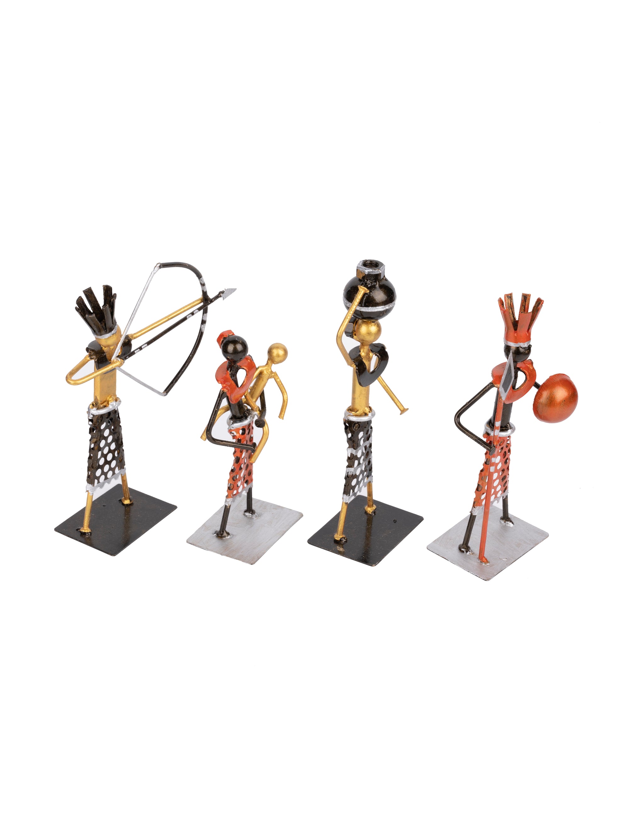 Shantiniketan Art - Tribal Family Metal Decor Showpiece - The Heritage Artifacts