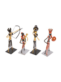 Shantiniketan Art - Tribal Family Metal Decor Showpiece - The Heritage Artifacts