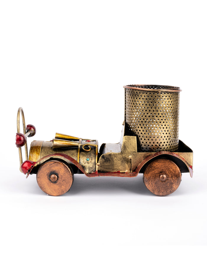 Metal made Vintage Look Car Pen / Pencil Holder for Desktop display - The Heritage Artifacts