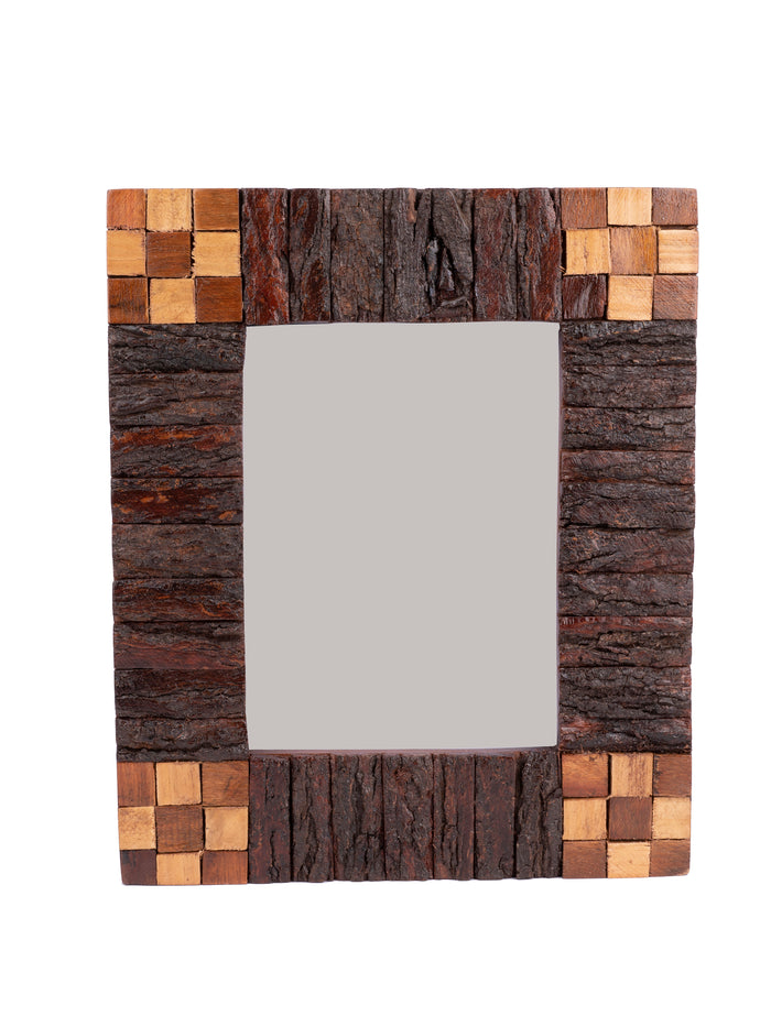 Bamboo Work Table Top Photo Frame in Dual Tone Color - Photo size 14x20 cms - The Heritage Artifacts