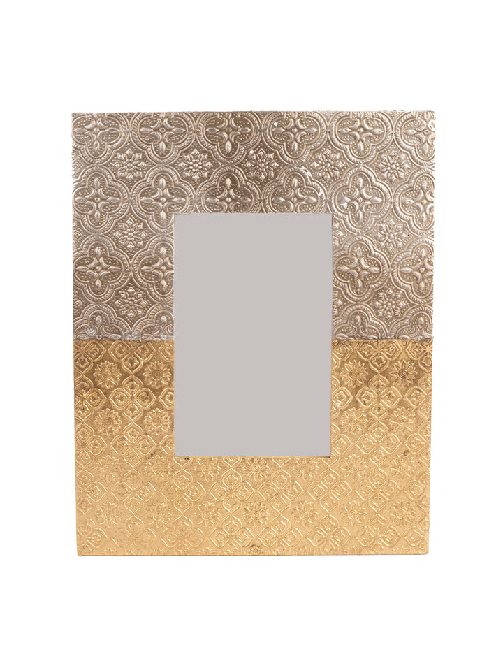 Meenakari Work Table Top Photo Frame in Dual Tone Color - Photo size 8x14 cms - The Heritage Artifacts