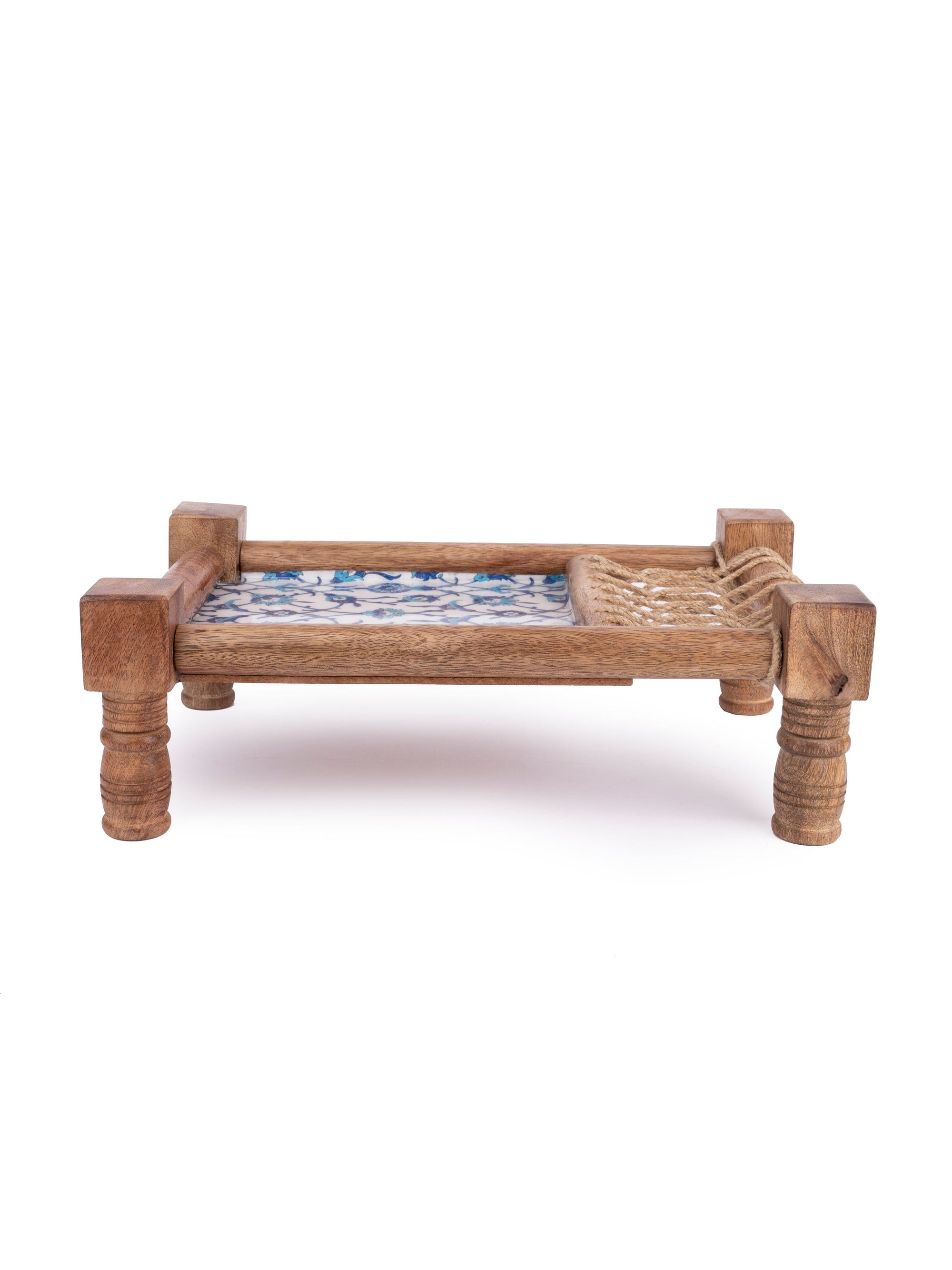 Cot / Charpai / Khat design Serving Platter made of Wood - The Heritage Artifacts