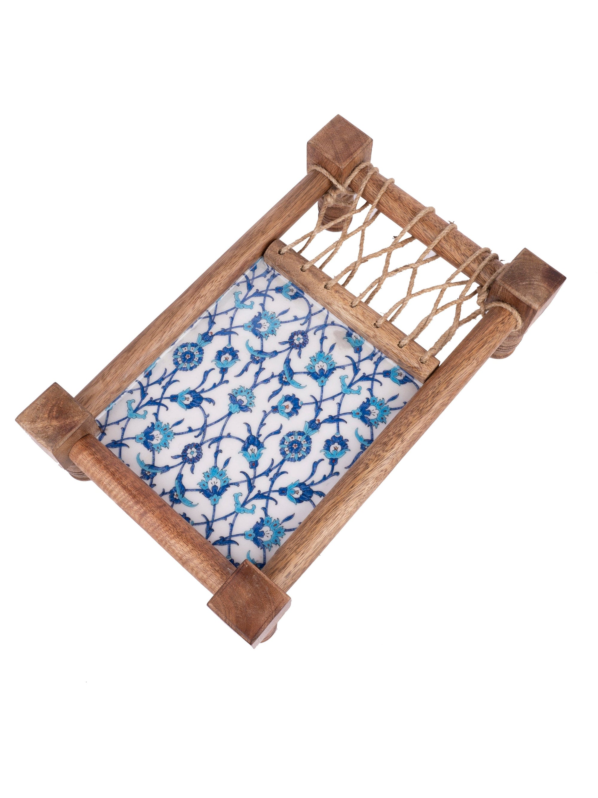 Cot / Charpai / Khat design Serving Platter made of Wood - The Heritage Artifacts