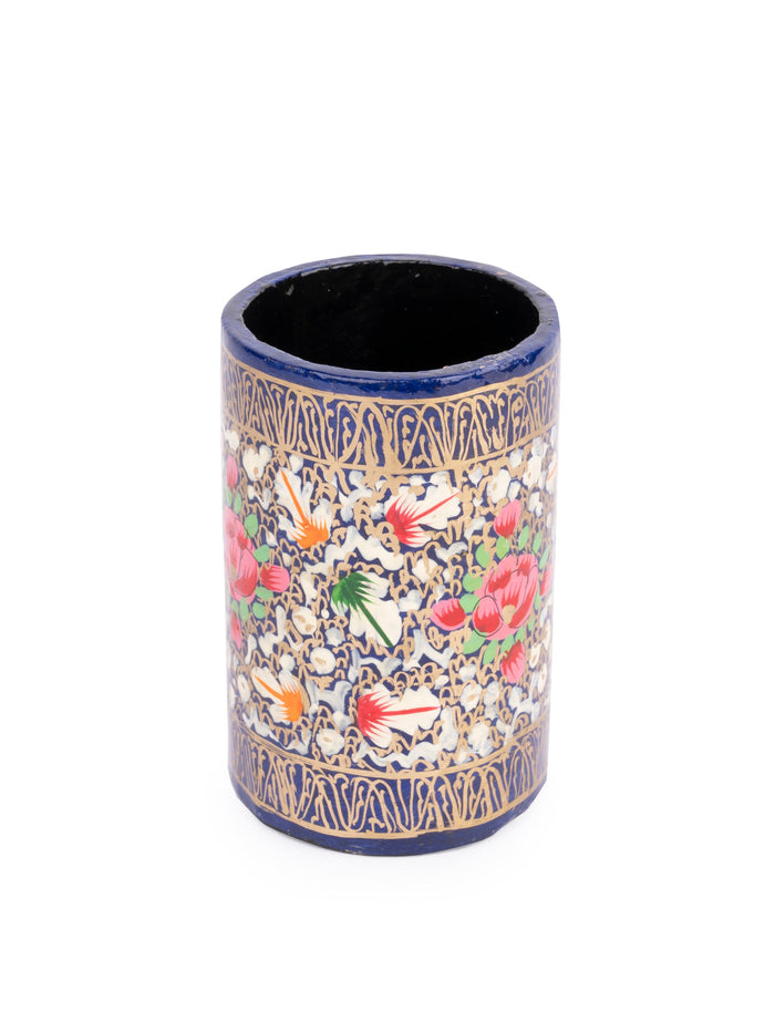 Kashmiri Paper Mache Pen / Pencil Holder - Available in Assorted Design and Colors - The Heritage Artifacts