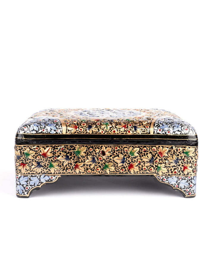 Bright and Colorful Paper Mache Storage Box for Multiuse - The Heritage Artifacts