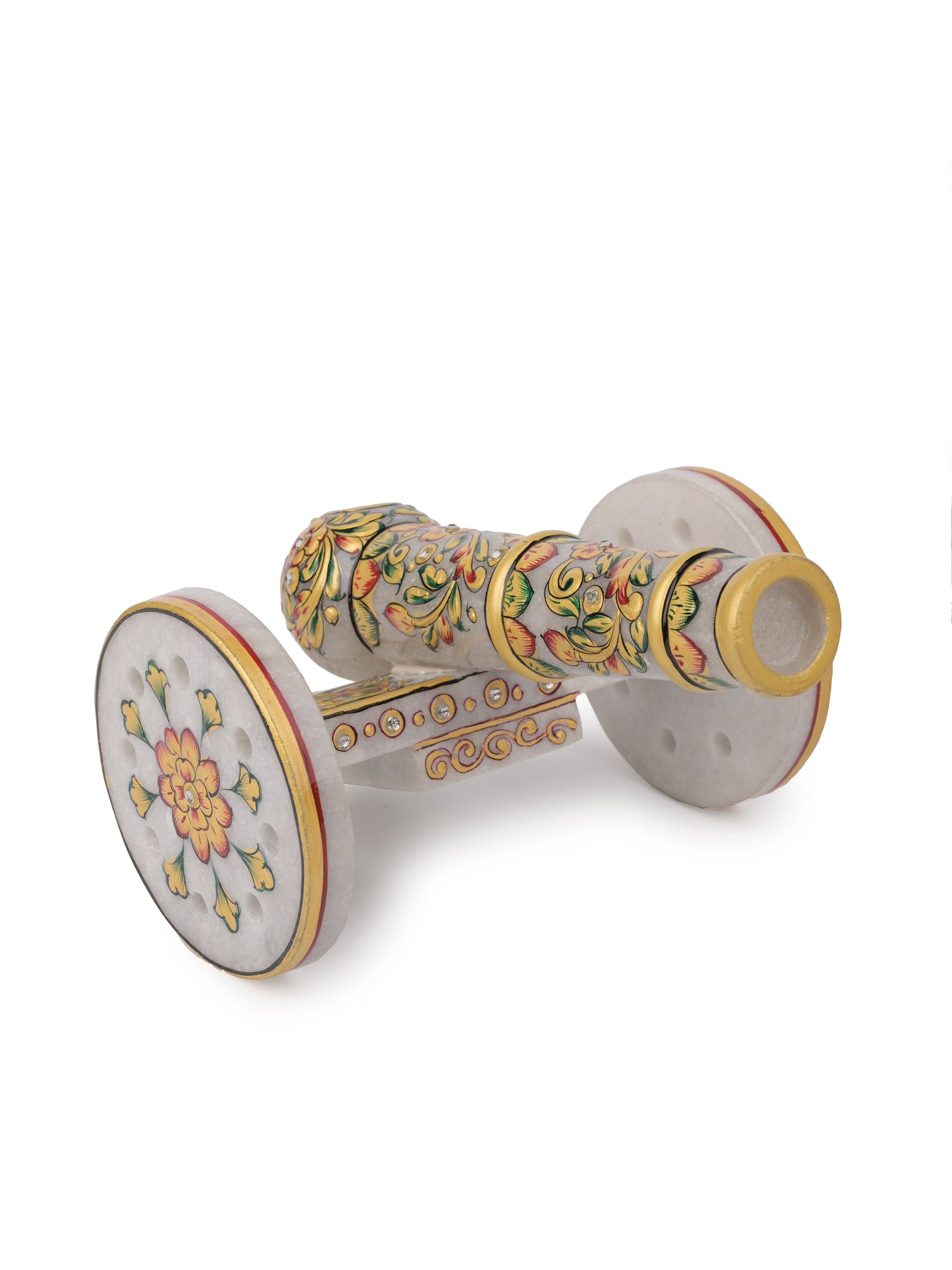 Meenakari work Marble Canon Decorative Showpiece - The Heritage Artifacts