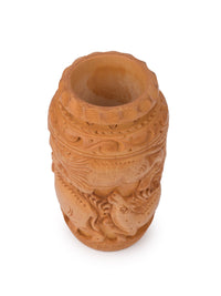 Kadam Wood Handcrafted Pen / Pencil Holder - 5 inches height - The Heritage Artifacts