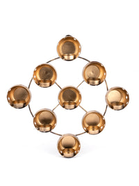 Metal Crafted Wall Mounted 9 unit Tea Light Candle Holder - The Heritage Artifacts
