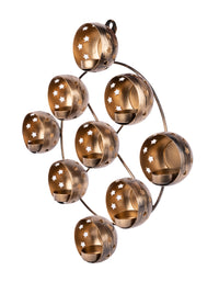 Metal Crafted Wall Mounted 9 unit Tea Light Candle Holder - The Heritage Artifacts