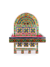 Meenakari Design Wall Mounted Multipurpose Stand in Silver Color - The Heritage Artifacts