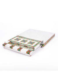 Meenakari Design Wall Mounted Multipurpose Stand in Silver Color - The Heritage Artifacts