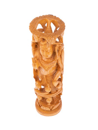 Kadam wood carved Lord Shiva statue - 12 inches height - The Heritage Artifacts