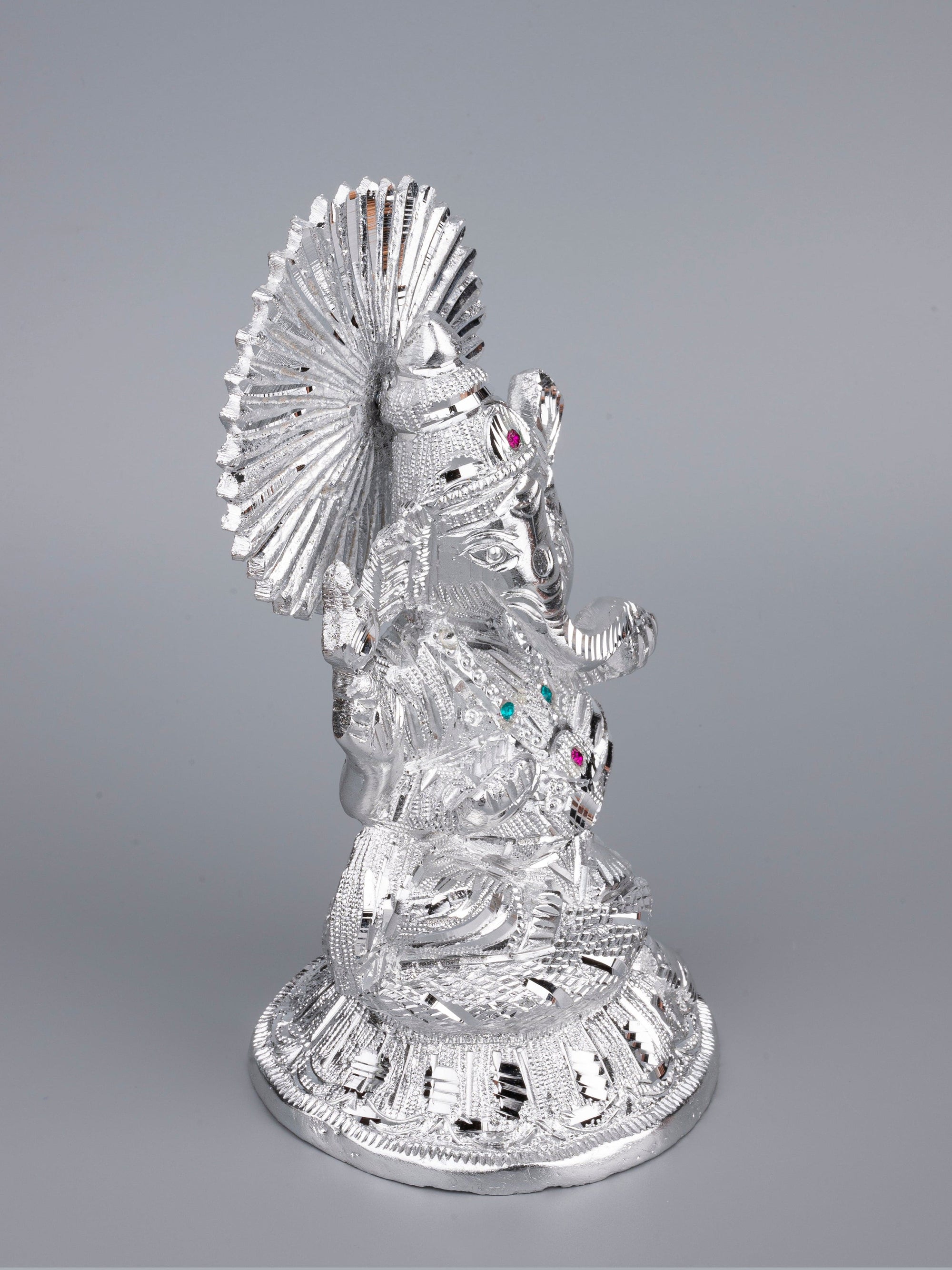 Zinc Metal Handcrafted Lord Ganesha Statue - 8 inches height - The Heritage Artifacts