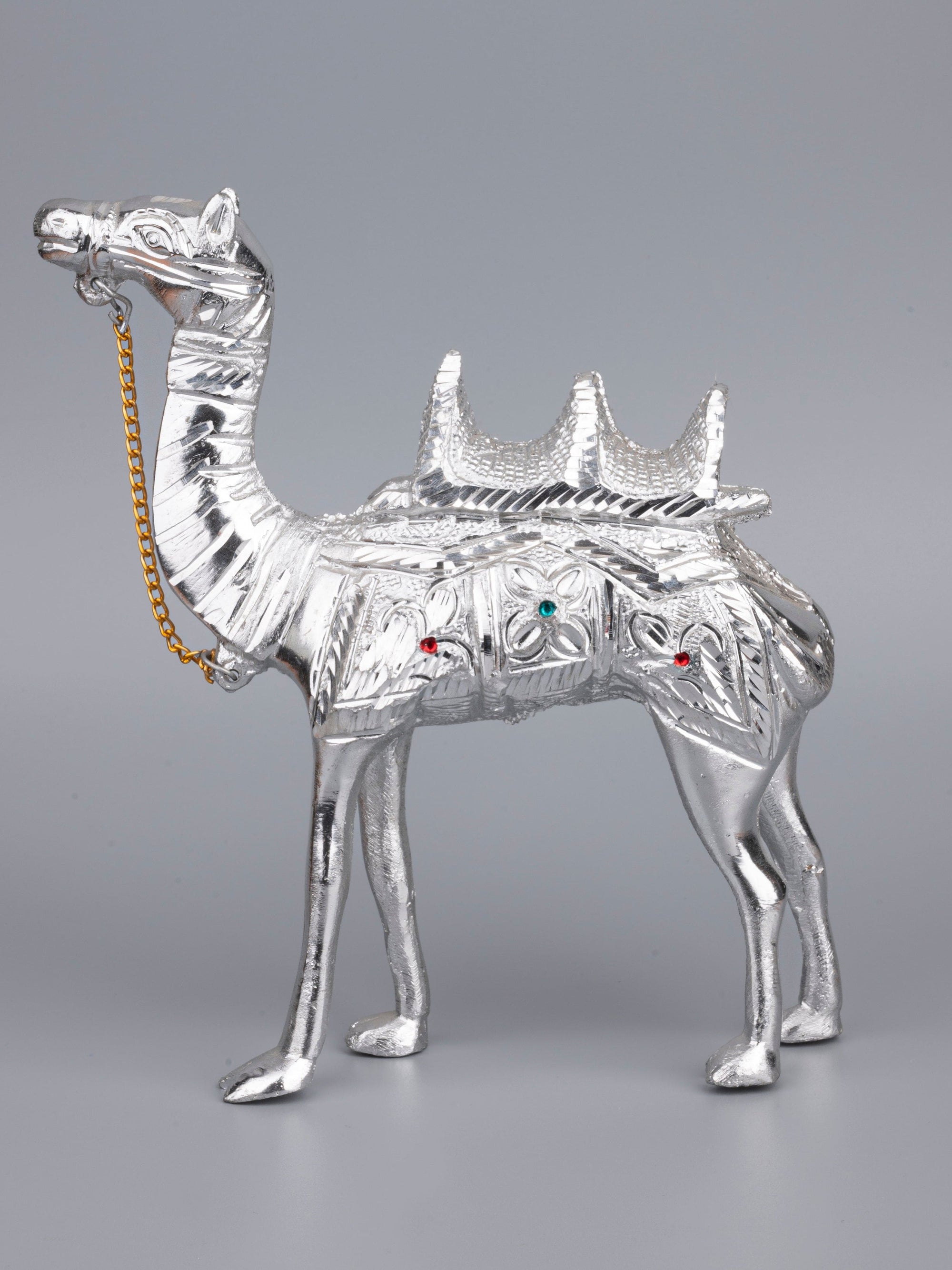 Zinc Metal Handcrafted Rajasthan Camel Decorative Showpiece - 8 inches height - The Heritage Artifacts