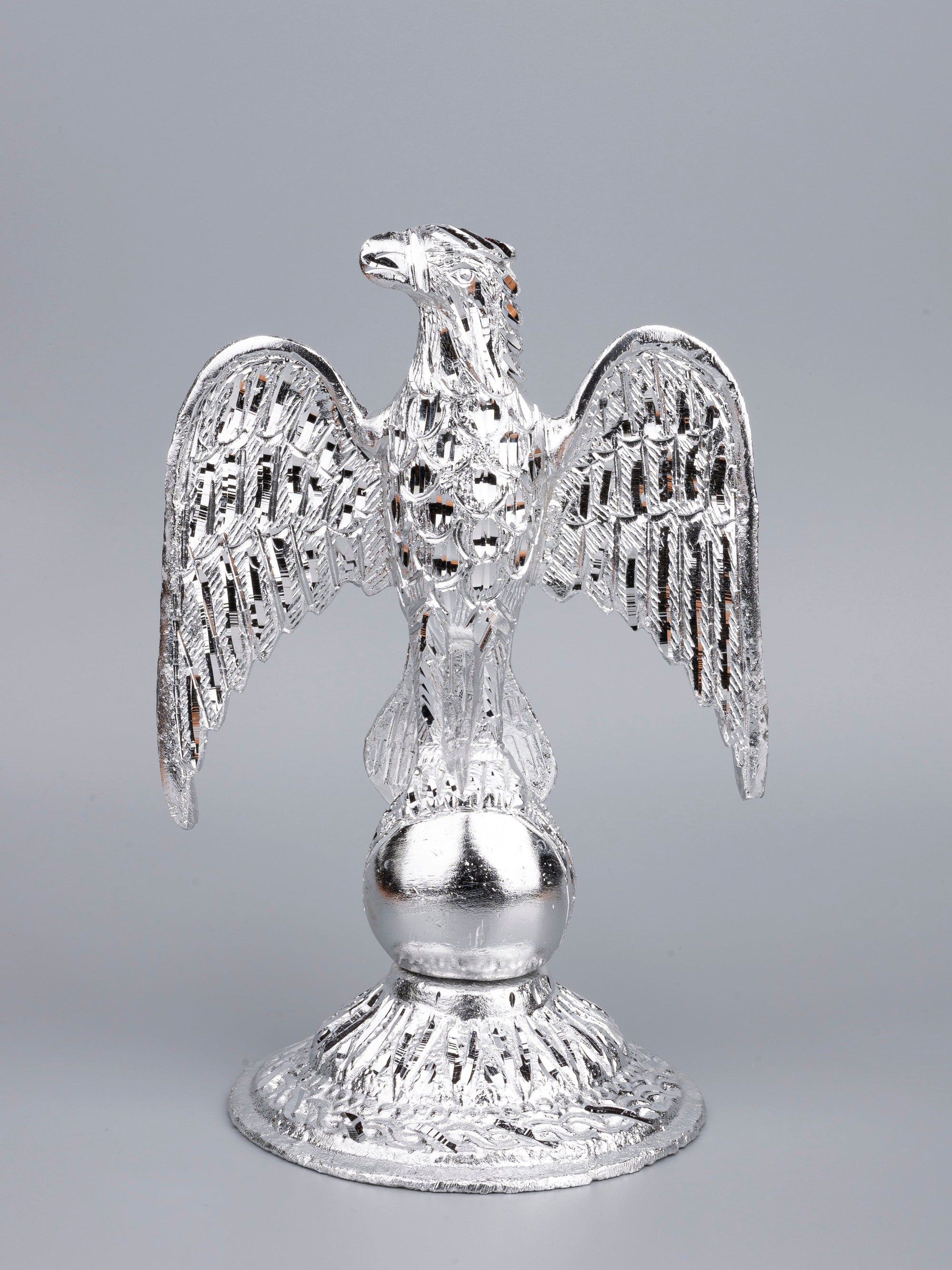 Zinc Metal Handcrafted Eagle Decorative Showpiece - 10 inches height - The Heritage Artifacts
