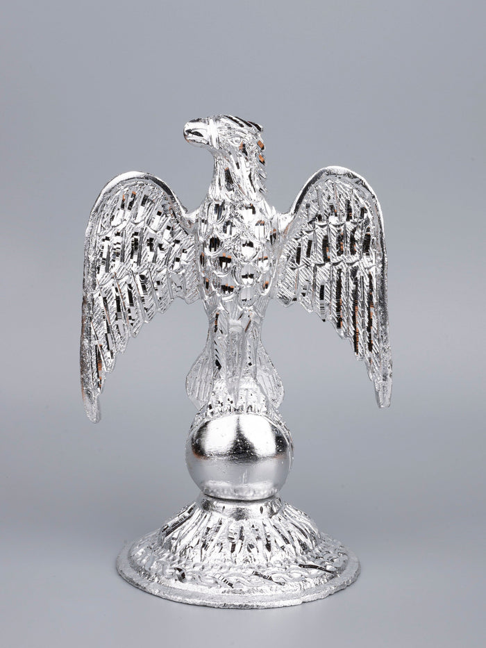 Zinc Metal Handcrafted Eagle Decorative Showpiece - 10 inches height - The Heritage Artifacts