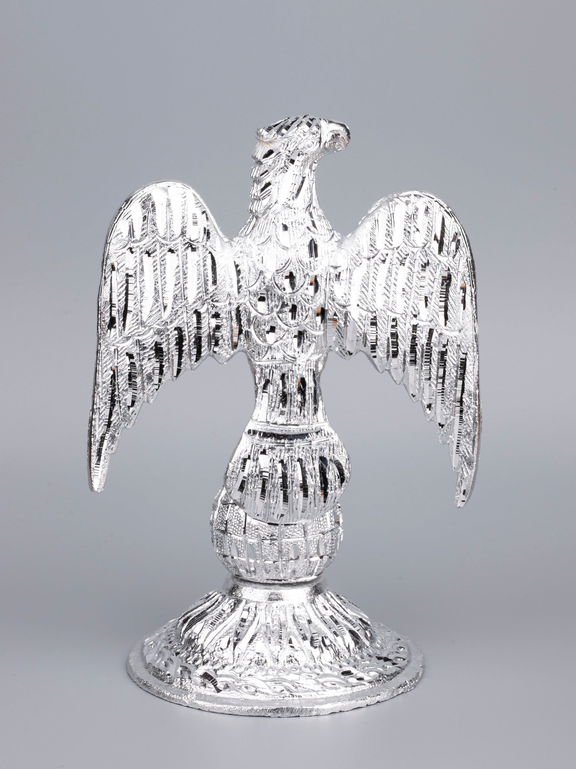 Zinc Metal Handcrafted Eagle Decorative Showpiece - 10 inches height - The Heritage Artifacts