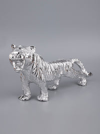 Zinc Metal Handcrafted Bengal Tiger Decorative Showpiece - 13 inches length - The Heritage Artifacts
