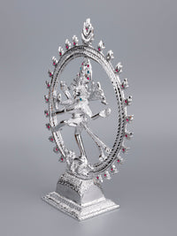 Zinc Metal Handcrafted Lord Nataraj Statue - 12 inches height - The Heritage Artifacts