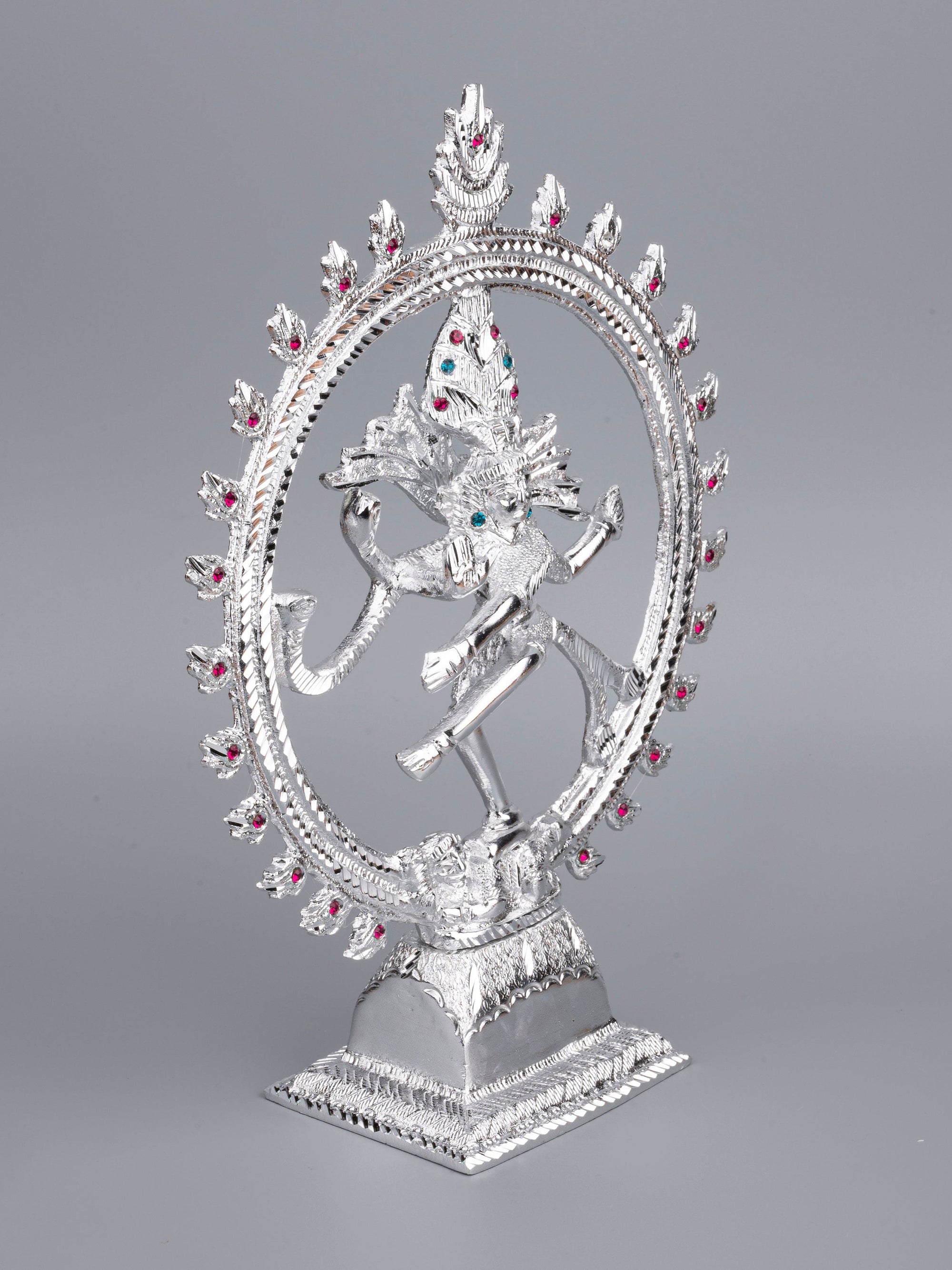 Zinc Metal Handcrafted Lord Nataraj Statue - 12 inches height - The Heritage Artifacts