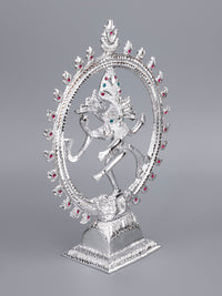 Zinc Metal Handcrafted Lord Nataraj Statue - 12 inches height - The Heritage Artifacts