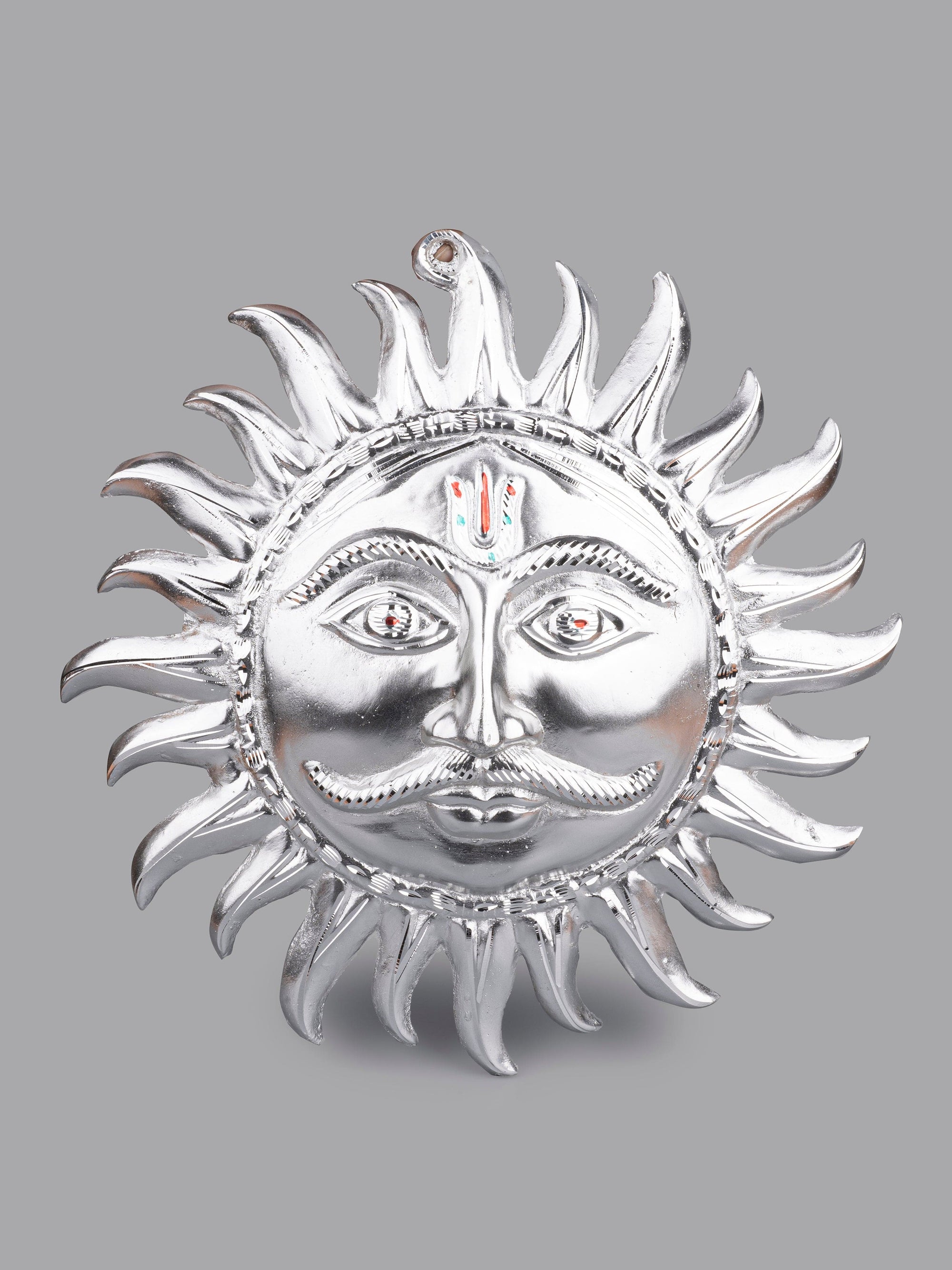 Zinc Metal Handcrafted Hanging Sun Face statue - 14 inches Diameter - The Heritage Artifacts