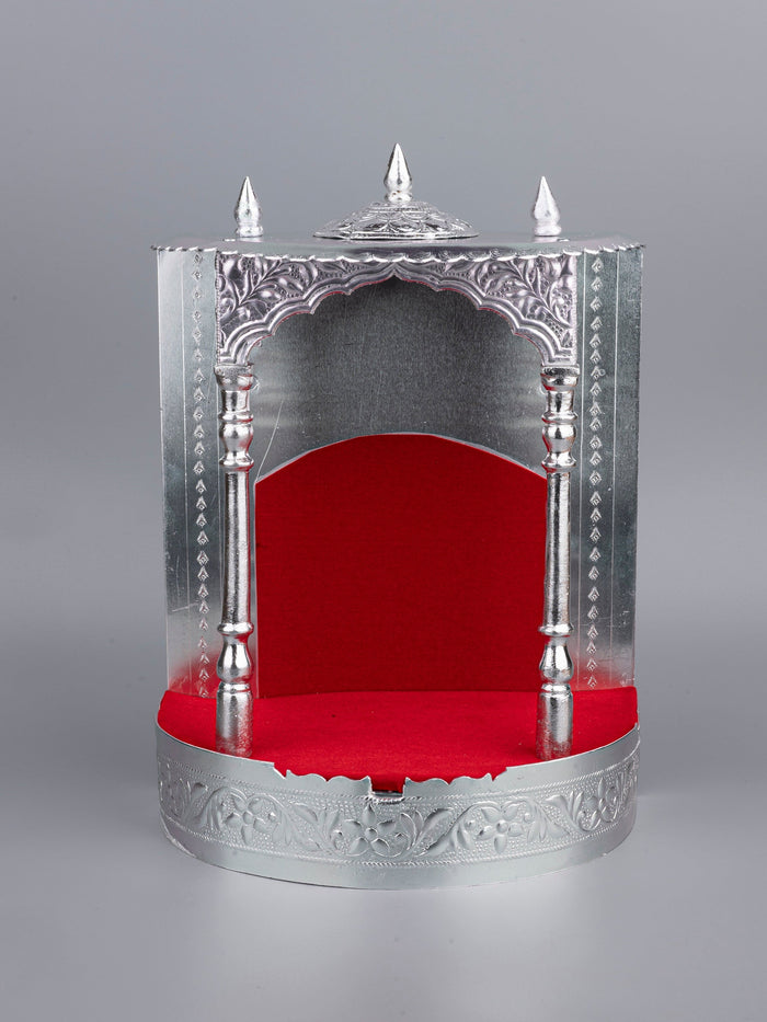 Wall Mounted Mandir / Temple made of Durable Aluminium sheet - 12 inches height - The Heritage Artifacts