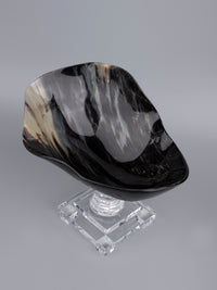 Natural Buffalo Horn Bowl on Acrylic Stand, Decorative Showpiece - The Heritage Artifacts